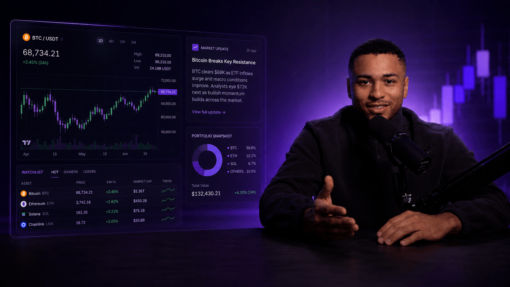 Crypto Seth livestream analysing Bitcoin